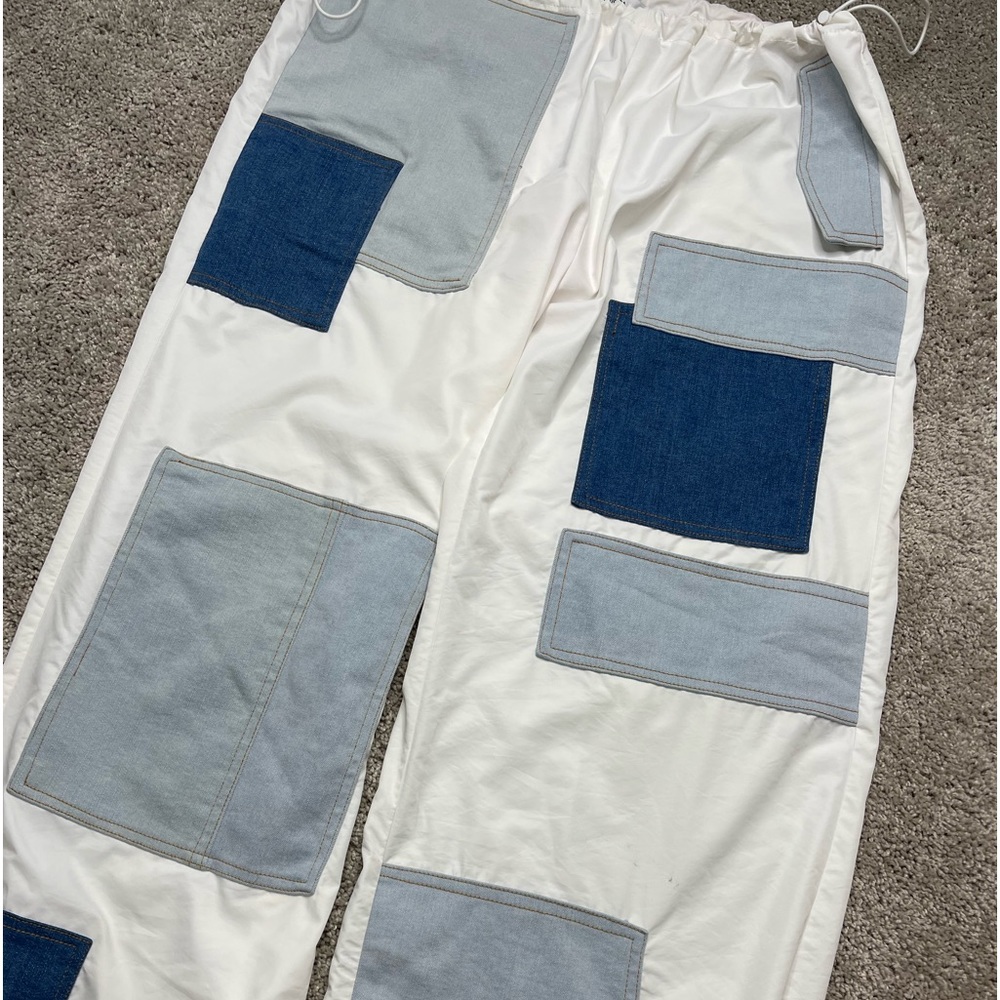 Denim Patch Cargo pants